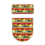 Tropical Sunset Pattern Print Toilet Lid And Tank Cover Set