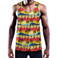 Tropical Sunset Pattern Print Men's Workout Tank Top