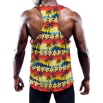 Tropical Sunset Pattern Print Training Tank Top