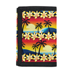 Tropical Sunset Pattern Print Trifold Wallet