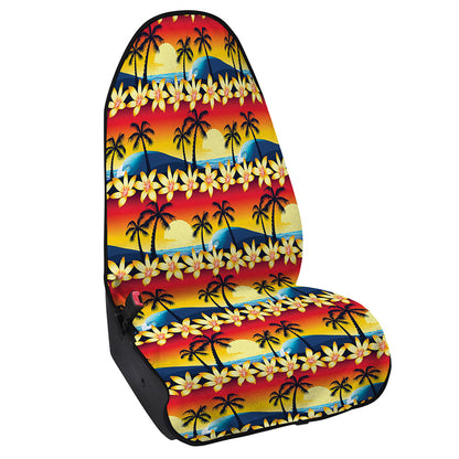 Tropical Sunset Pattern Print Waterproof Car Seat Cover
