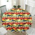 Tropical Sunset Pattern Print Waterproof Round Tablecloth