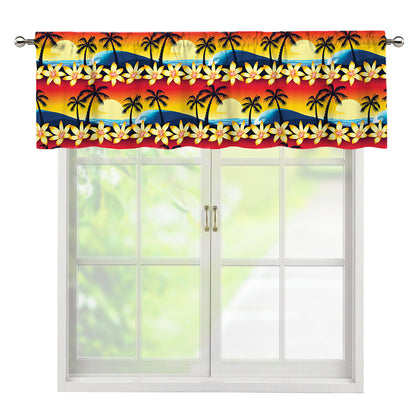 Tropical Sunset Pattern Print Window Valance
