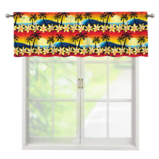Tropical Sunset Pattern Print Window Valance