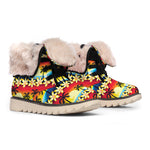 Tropical Sunset Pattern Print Winter Boots