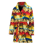Tropical Sunset Pattern Print Women's Bathrobe