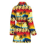 Tropical Sunset Pattern Print Women's Bathrobe