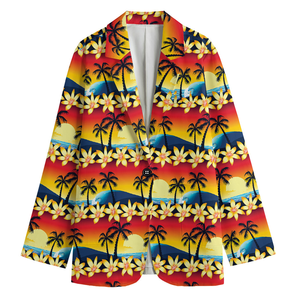 Tropical Sunset Pattern Print Women's Blazer