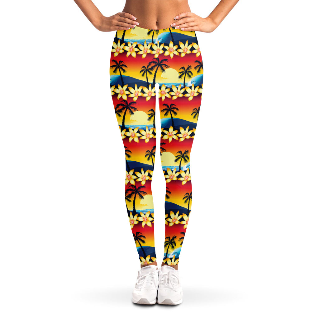 Tropical Sunset Pattern Print Women's Leggings