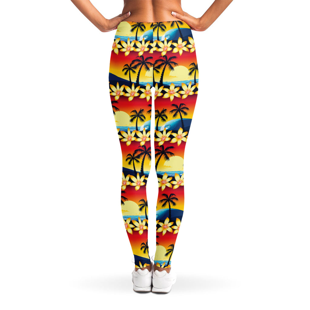 Tropical Sunset Pattern Print Women's Leggings