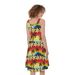 Tropical Sunset Pattern Print Women's Sleeveless Dress