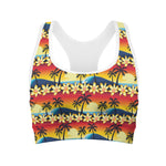 Tropical Sunset Pattern Print Women's Sports Bra