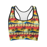 Tropical Sunset Pattern Print Women's Sports Bra