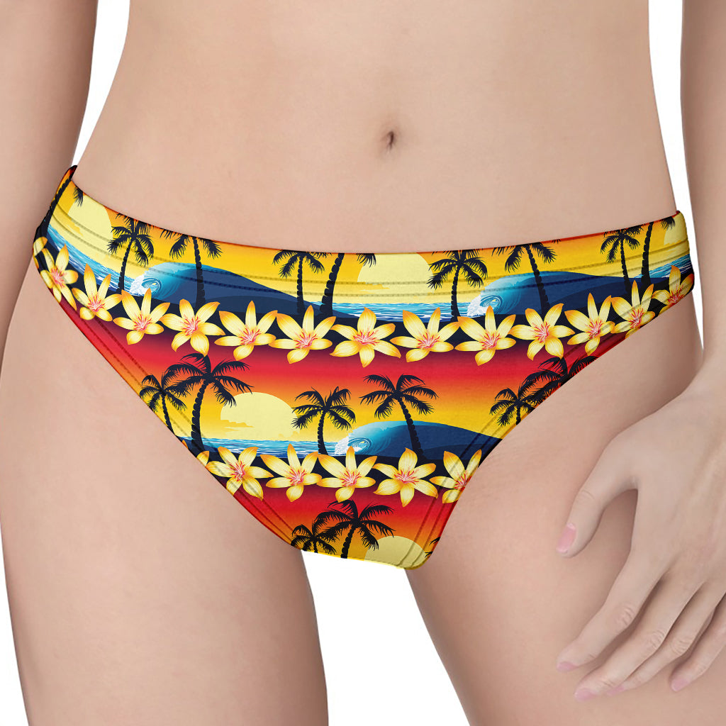 Tropical Sunset Pattern Print Women's Thong