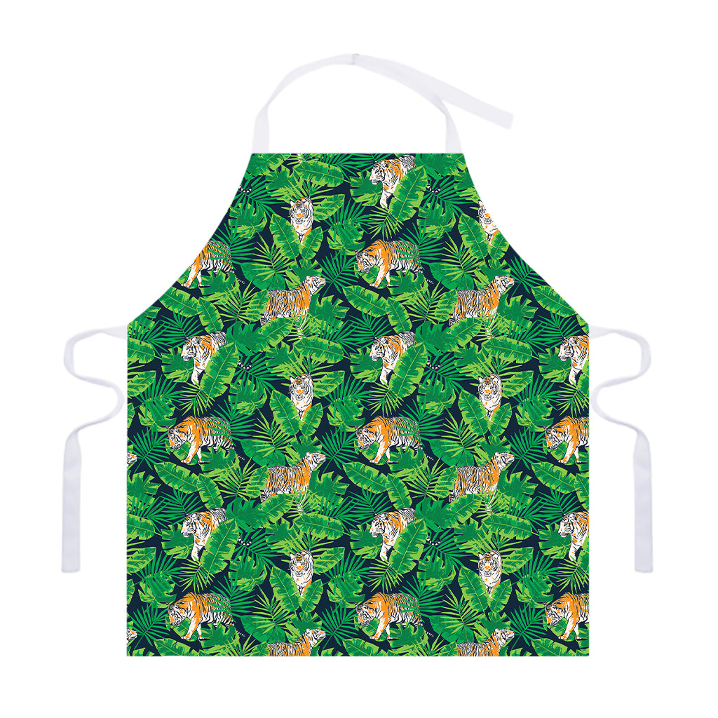 Tropical Tiger Pattern Print Adjustable Apron