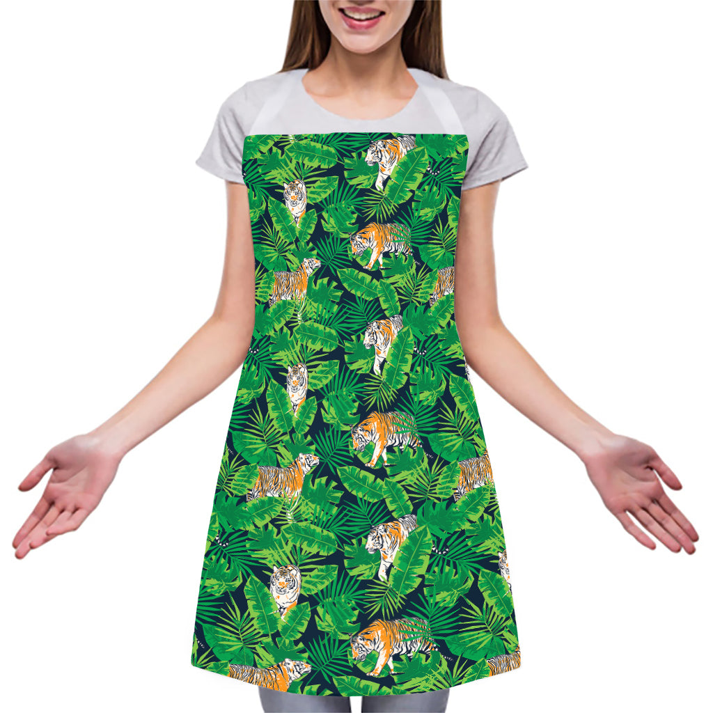 Tropical Tiger Pattern Print Adjustable Apron