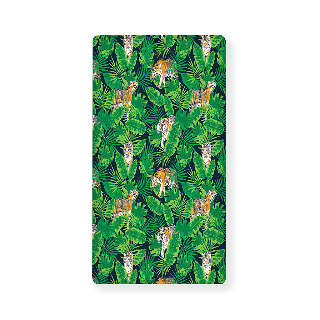 Tropical Tiger Pattern Print Baby Crib Sheet