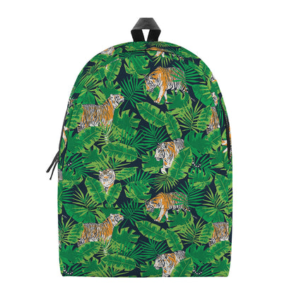 Tropical Tiger Pattern Print Backpack