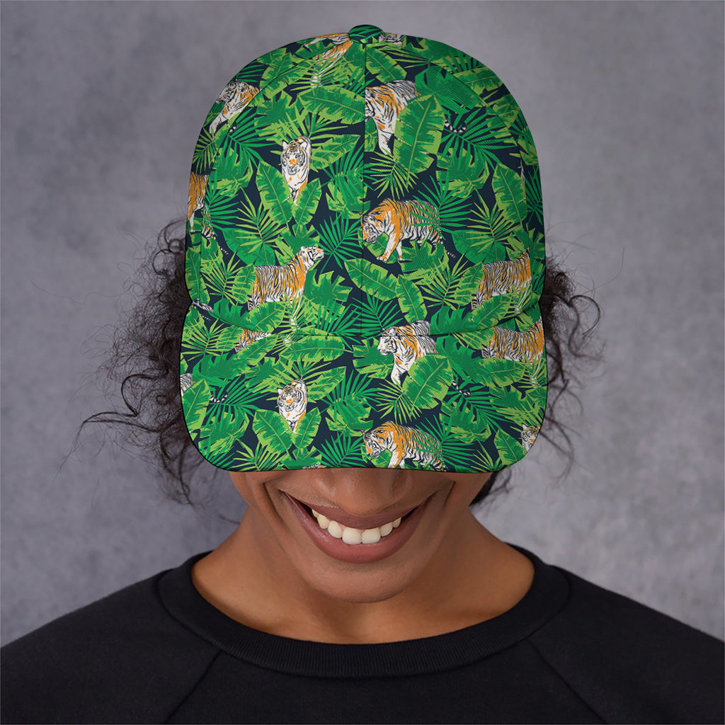 Tropical Tiger Pattern Print Baseball Cap