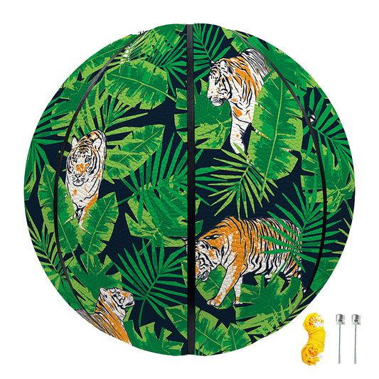 Tropical Tiger Pattern Print Basketball