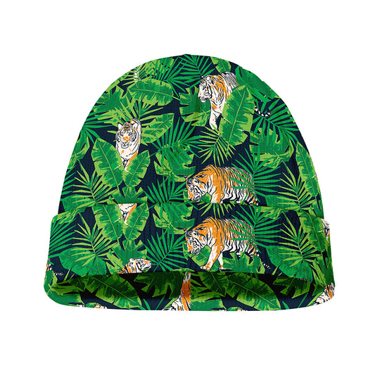 Tropical Tiger Pattern Print Beanie