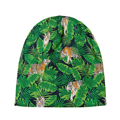 Tropical Tiger Pattern Print Beanie