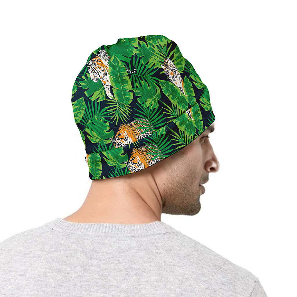 Tropical Tiger Pattern Print Beanie