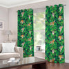 Tropical Tiger Pattern Print Blackout Grommet Curtains