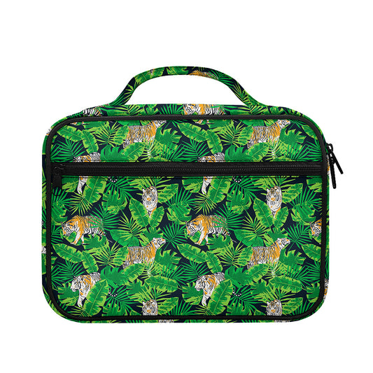 Tropical Tiger Pattern Print Briefcase Bible Bag
