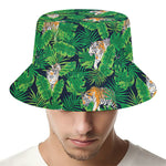 Tropical Tiger Pattern Print Bucket Hat