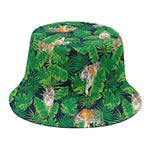 Tropical Tiger Pattern Print Bucket Hat