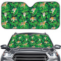 Tropical Tiger Pattern Print Car Windshield Sun Shade