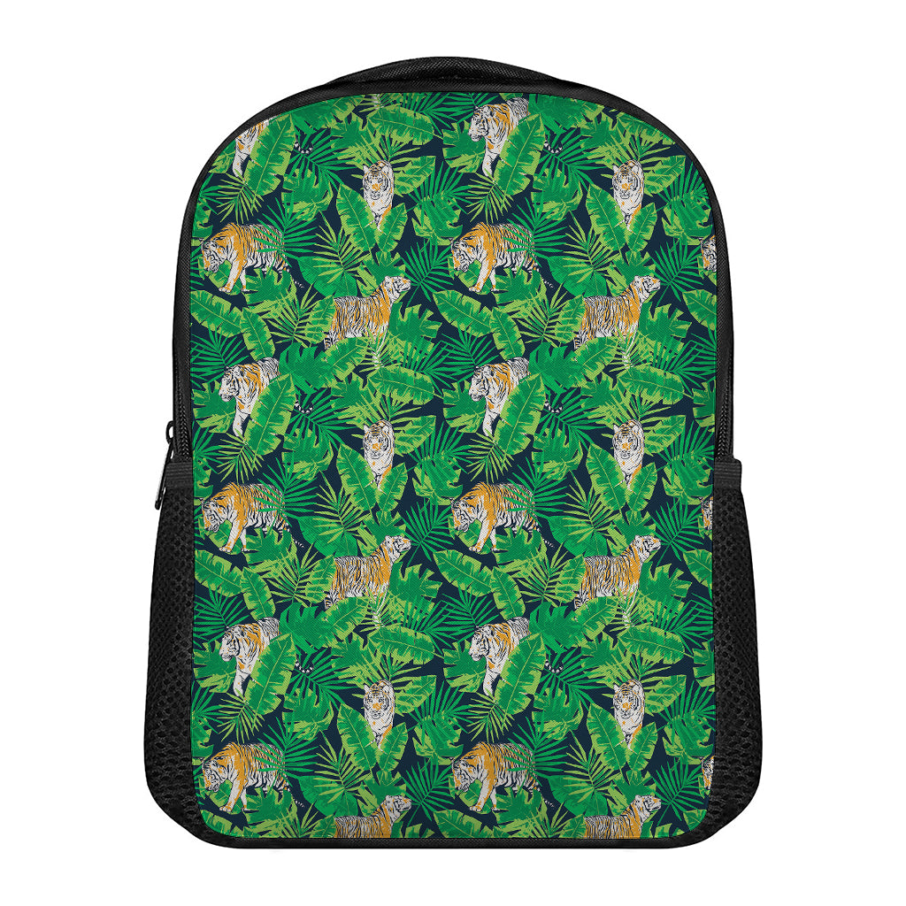 Tropical Tiger Pattern Print Casual Backpack