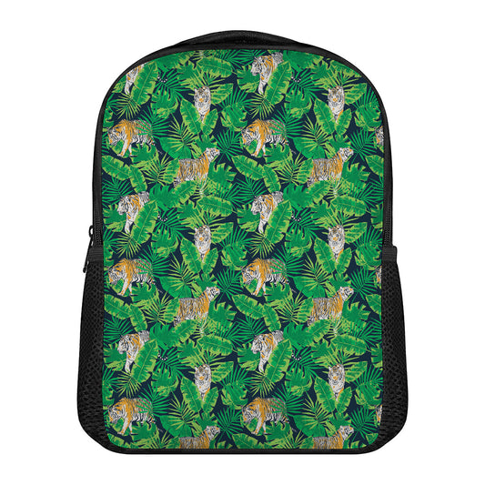Tropical Tiger Pattern Print Casual Backpack