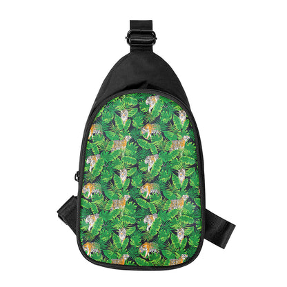 Tropical Tiger Pattern Print Chest Bag