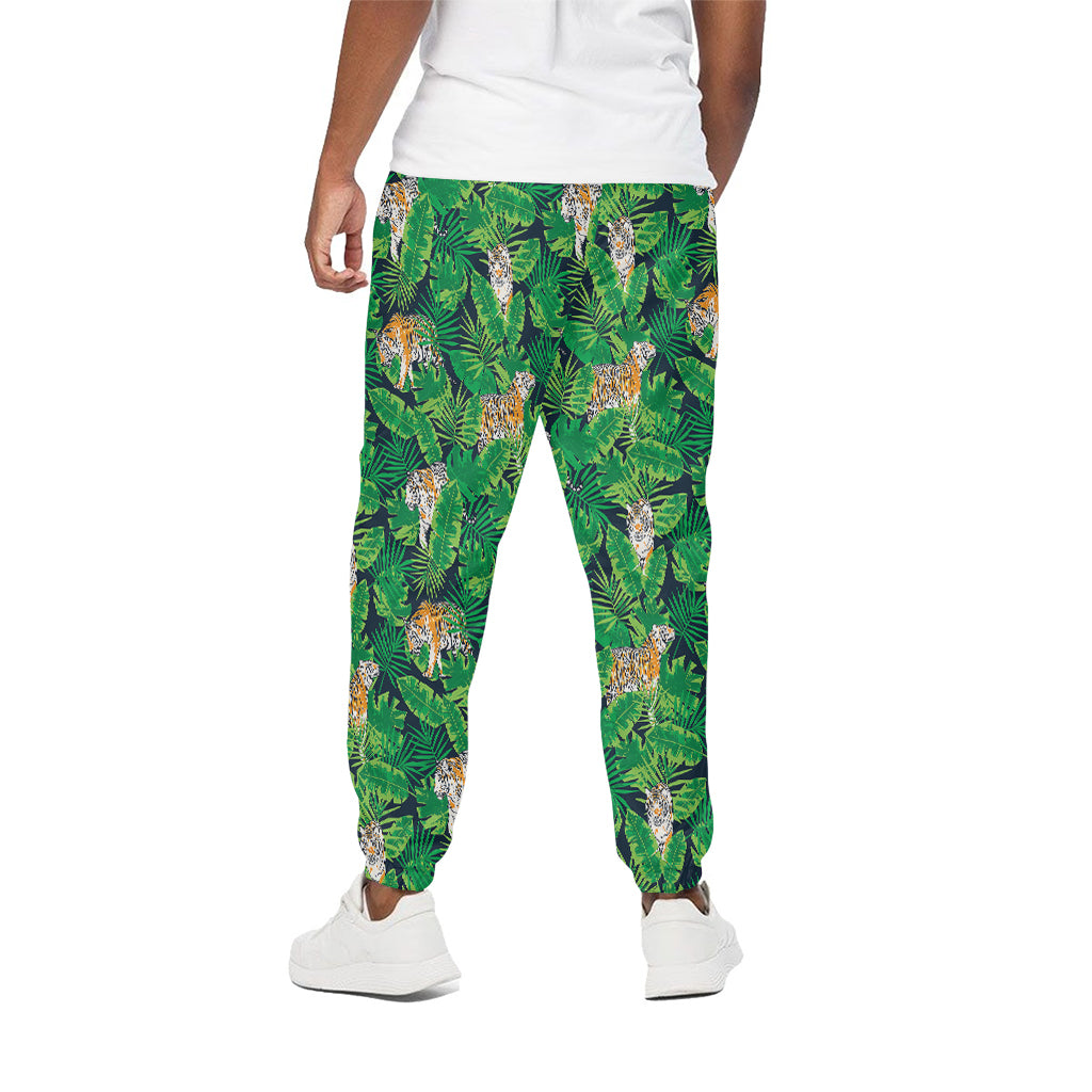 Tropical Tiger Pattern Print Cotton Pants