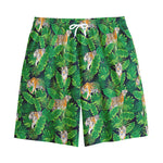 Tropical Tiger Pattern Print Cotton Shorts