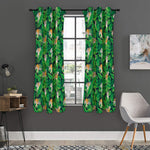 Tropical Tiger Pattern Print Curtain