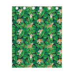 Tropical Tiger Pattern Print Curtain