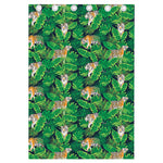 Tropical Tiger Pattern Print Curtain