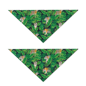 Tropical Tiger Pattern Print Dog Bandana