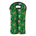 Tropical Tiger Pattern Print Double Neoprene Wine Tote