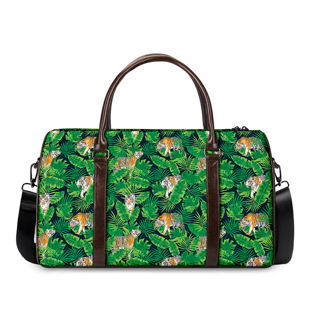Tropical Tiger Pattern Print Duffle Bag