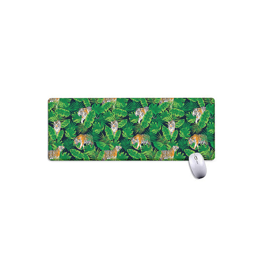 Tropical Tiger Pattern Print Extended Mouse Pad