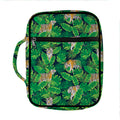 Tropical Tiger Pattern Print Front Pocket Bible Bag