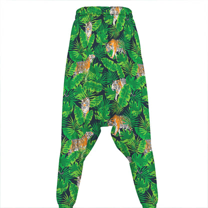 Tropical Tiger Pattern Print Hammer Pants