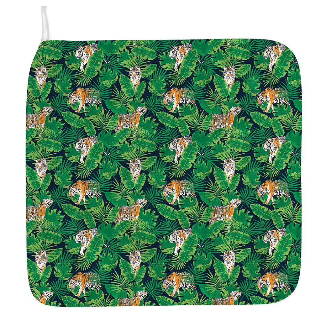 Tropical Tiger Pattern Print Hand Towel
