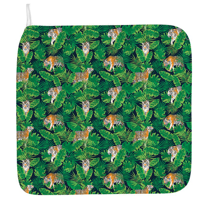 Tropical Tiger Pattern Print Hand Towel