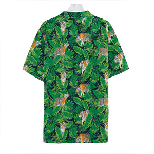 Tropical Tiger Pattern Print Hawaiian Shirt