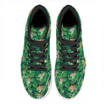 Tropical Tiger Pattern Print High Top Leather Sneakers